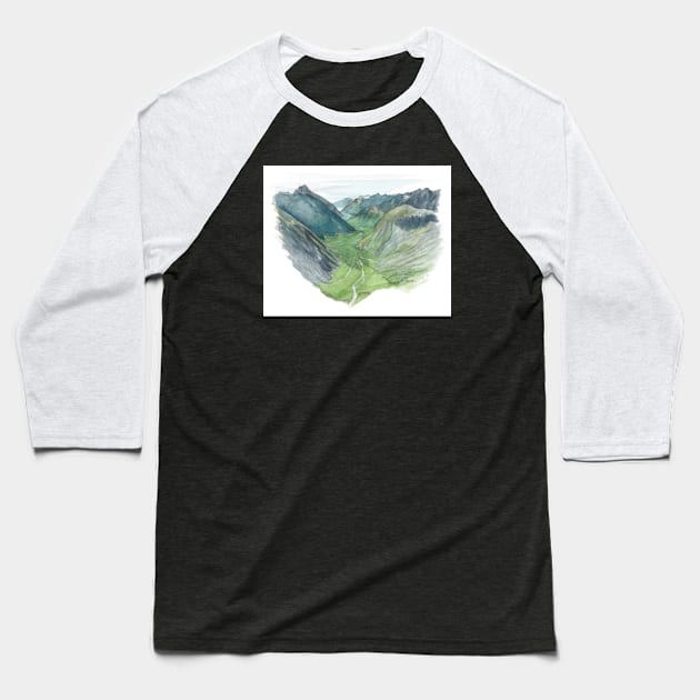 Gertrude Saddle View Baseball T-Shirt by tomnapper